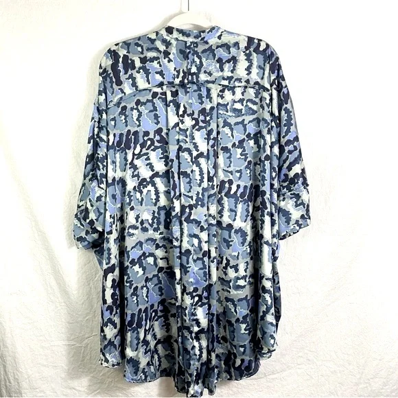 Free People - Goddess Sleep Shirt - Blue Print Large - Picture 4 of 10